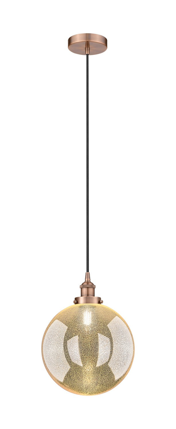 Innovations 616-1PH-AC-G208-12 One Light Mini Pendant, Antique Copper