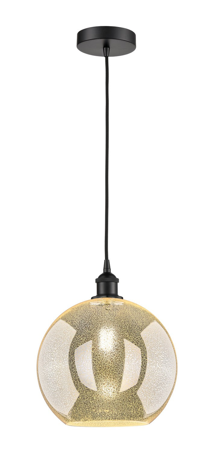 Innovations 616-1P-BK-G128-12 One Light Mini Pendant, Matte Black