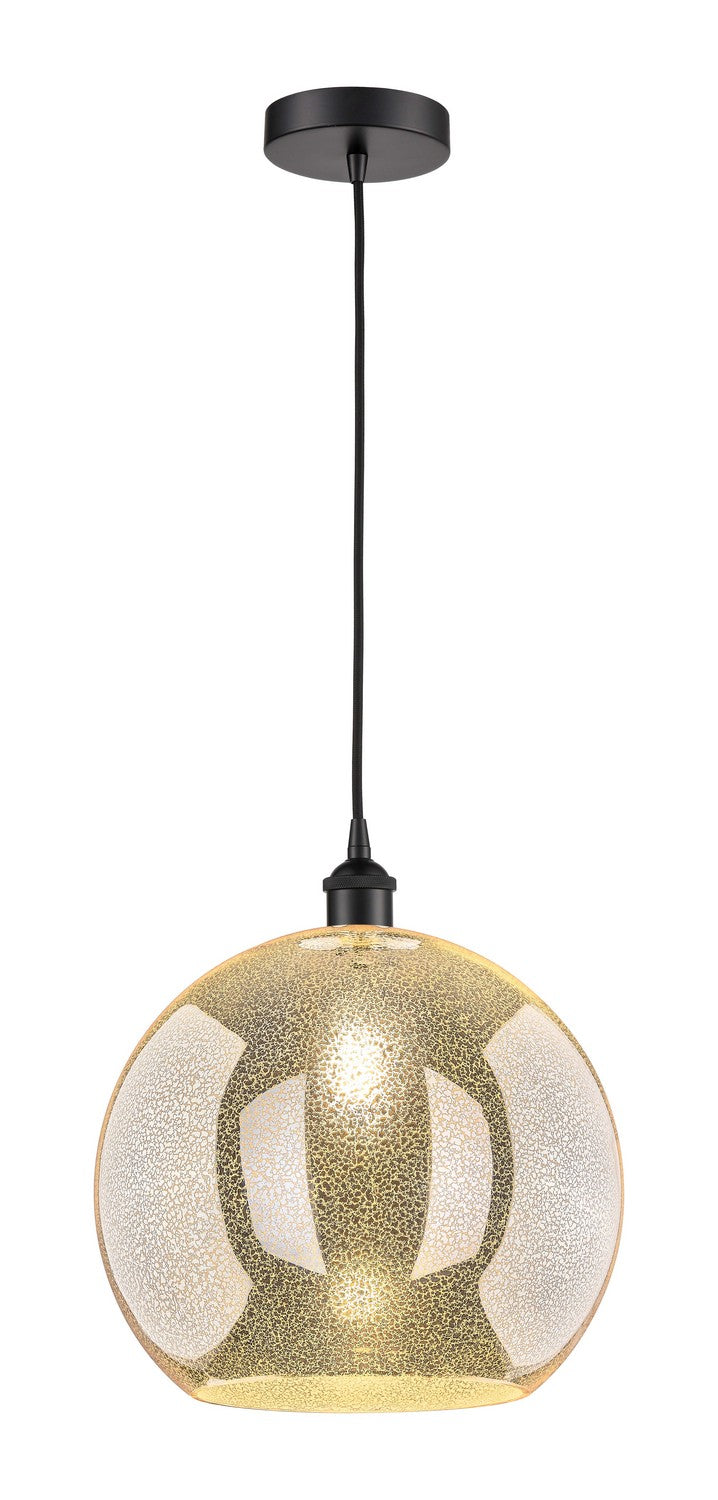 Innovations 616-1P-BK-G128-14 One Light Pendant, Matte Black