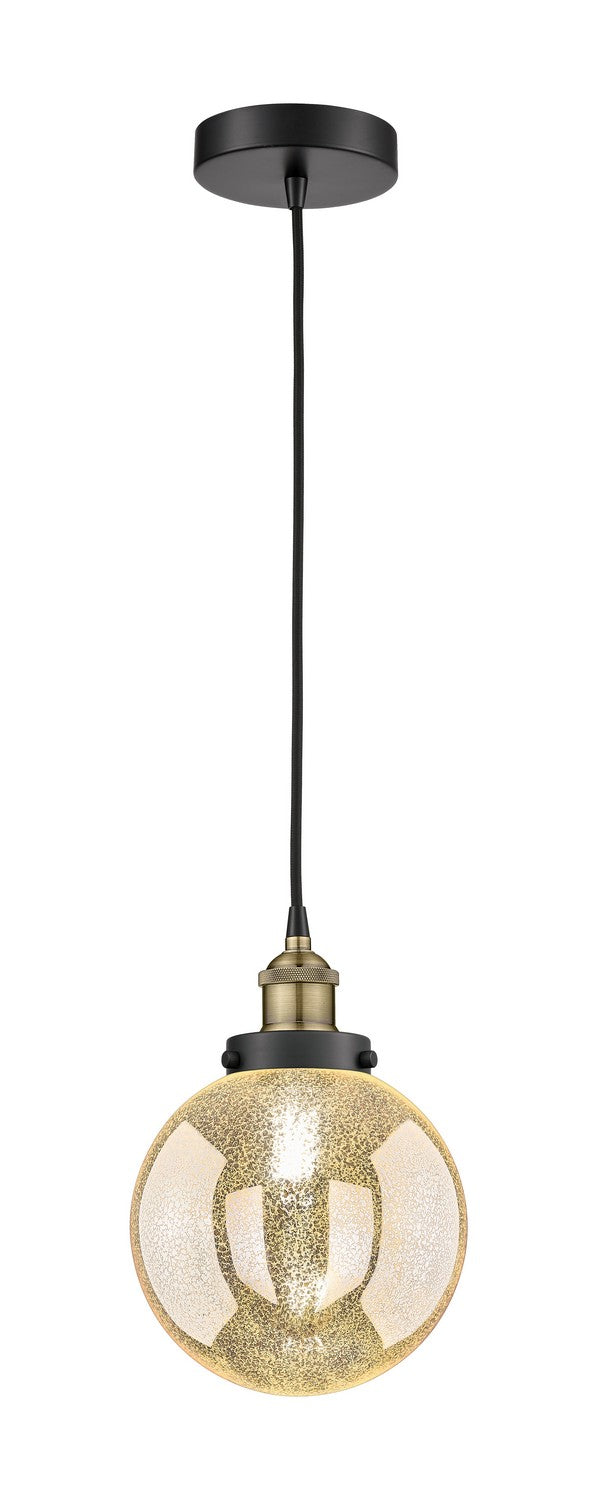 Innovations 616-1PH-BAB-G208-8 One Light Mini Pendant, Black Antique Brass