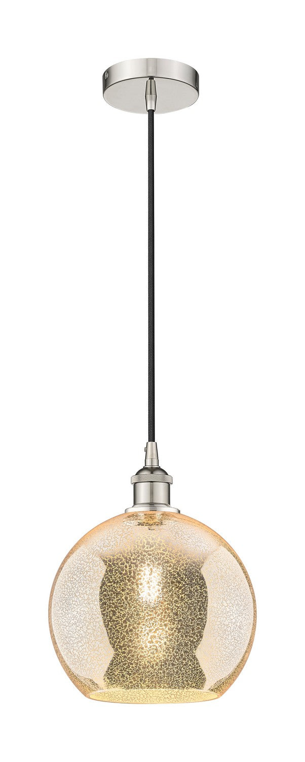 Innovations 616-1P-PN-G128-10 One Light Mini Pendant, Polished Nickel