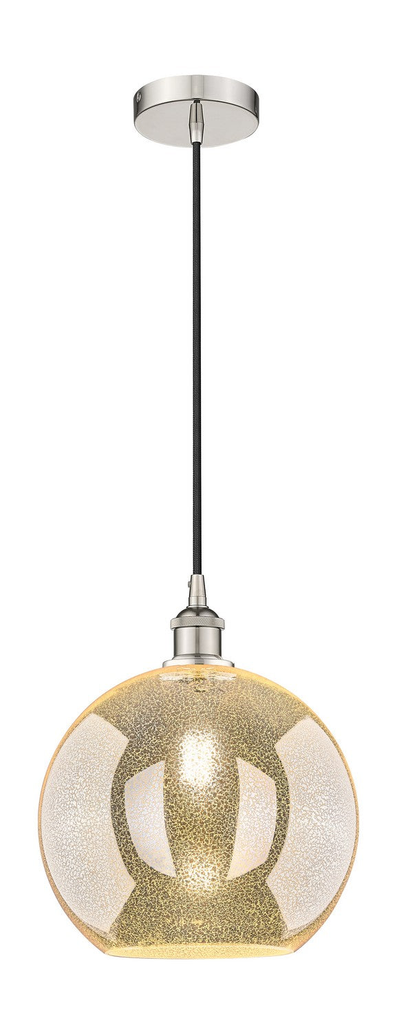 Innovations 616-1P-PN-G128-12 One Light Mini Pendant, Polished Nickel