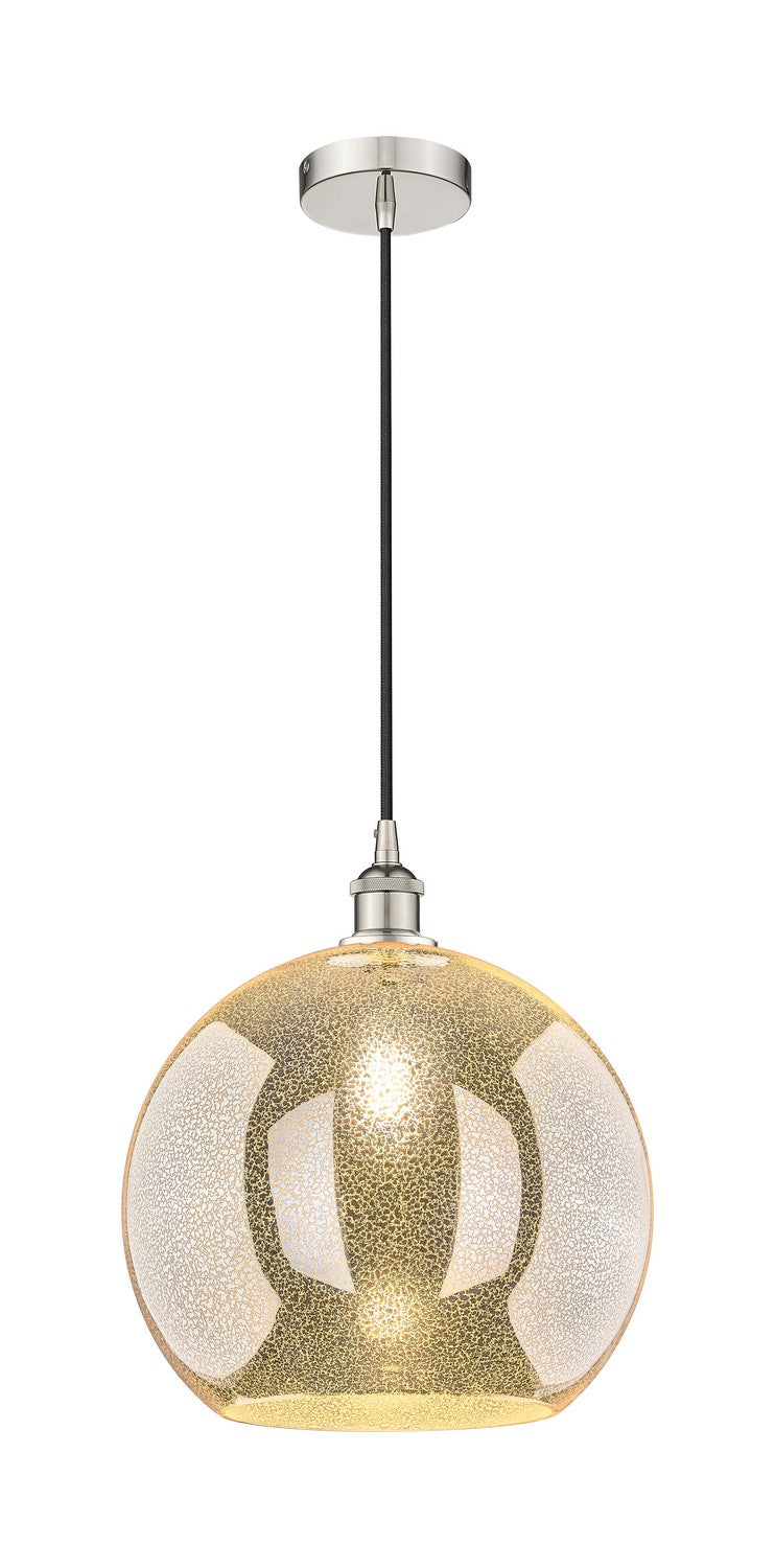 Innovations 616-1P-PN-G128-14 One Light Pendant, Polished Nickel