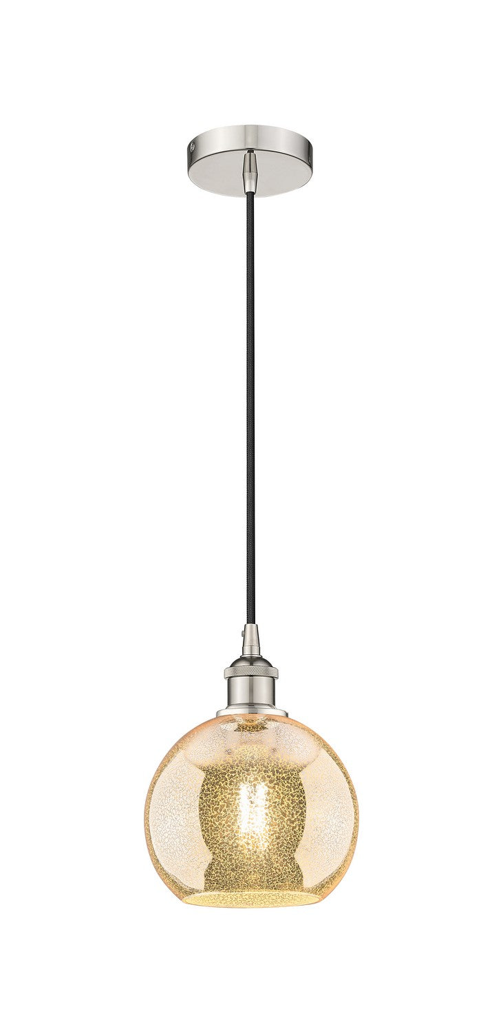 Innovations 616-1P-PN-G128-8 One Light Mini Pendant, Polished Nickel