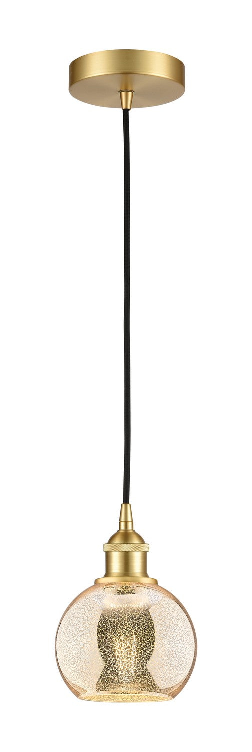 Innovations 616-1P-SG-G128-6 One Light Mini Pendant, Satin Gold