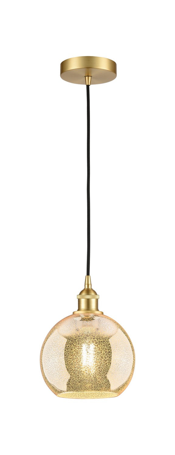 Innovations 616-1P-SG-G128-8 One Light Mini Pendant, Satin Gold