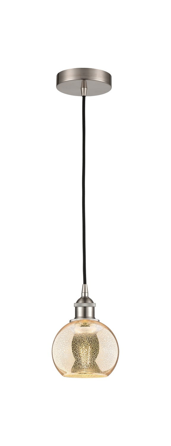 Innovations 616-1P-SN-G128-6 One Light Mini Pendant, Brushed Satin Nickel