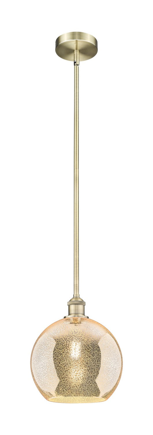 Innovations 616-1S-AB-G128-10 One Light Mini Pendant, Antique Brass