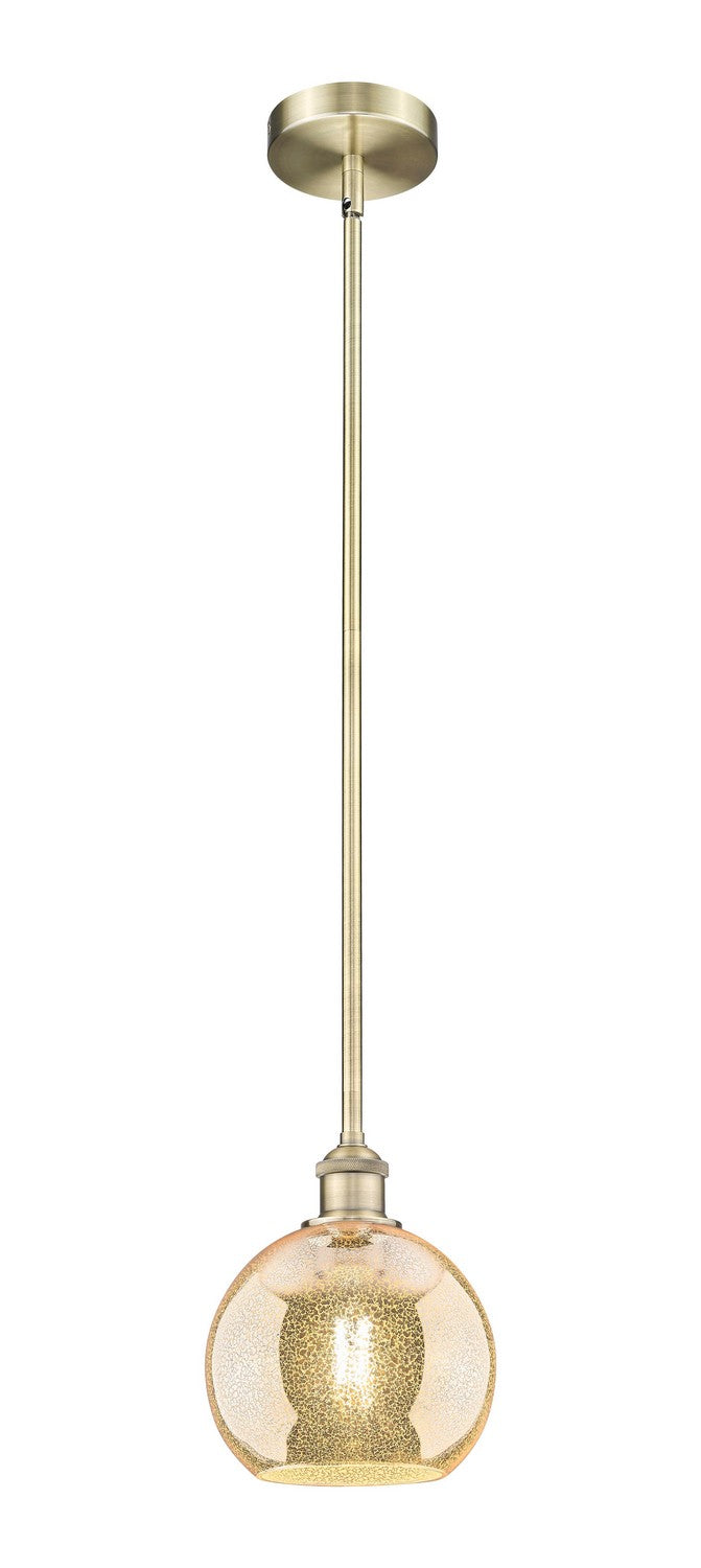 Innovations 616-1S-AB-G128-8 One Light Mini Pendant, Antique Brass