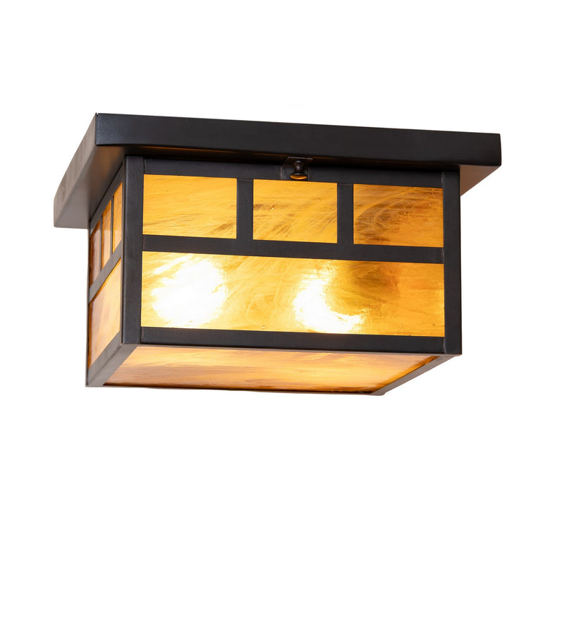 Meyda Tiffany 286042 12" Flush Mount, Craftsman Brown