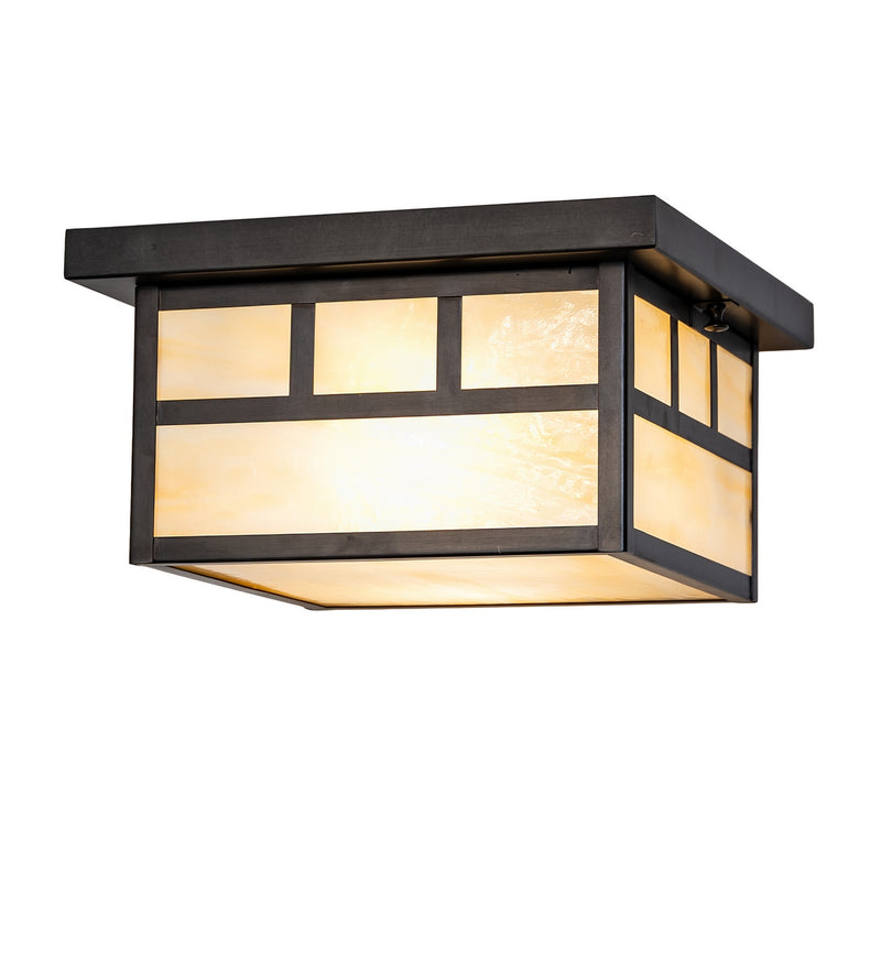 Meyda Tiffany 286057 Two Light Flush Mount, Craftsman Brown