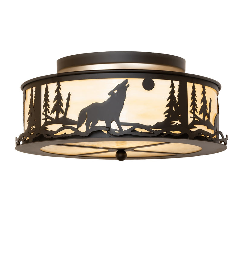 Meyda Tiffany 286078 Two Light Flush Mount, Oil Rubbed Bronze