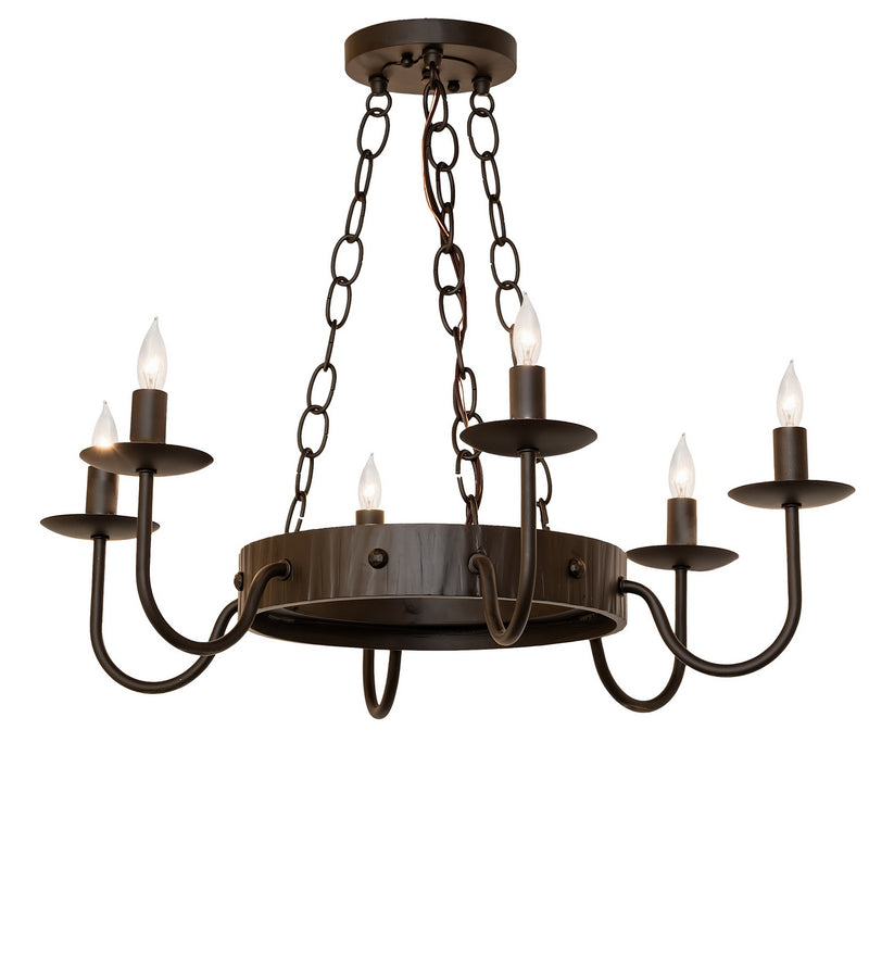 Meyda Tiffany 286619 Six Light Chandelier, Oil Rubbed Bronze