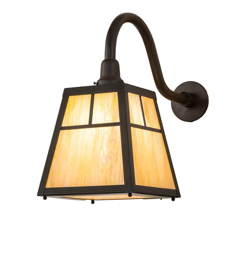 Meyda Tiffany 286872 One Light Wall Sconce, Oil Rubbed Bronze & Craftsman Bronze
