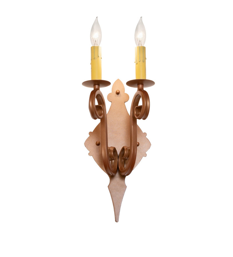 Meyda Tiffany 286917 Two Light Wall Sconce, Metallic Bronze