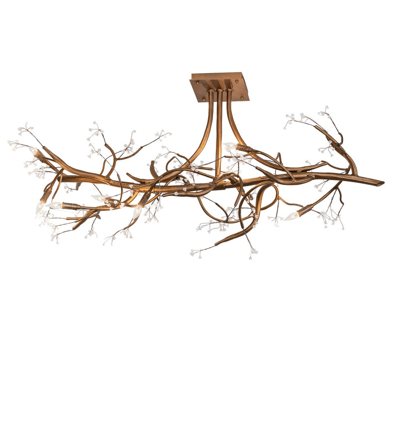 Meyda Tiffany 287028 LED Chandelier, Art Deco Gold