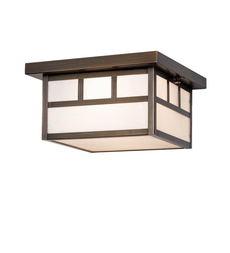 Meyda Tiffany 287188 Two Light Flush Mount, Hi-Lited Craftsman Brown