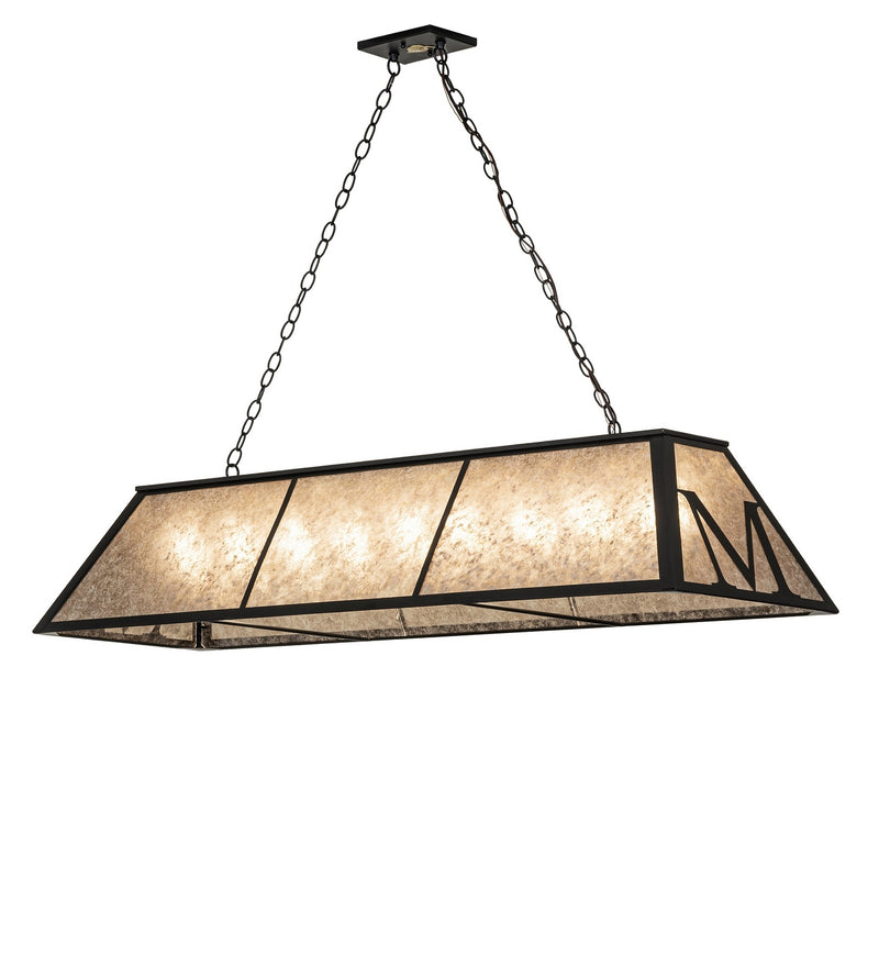 Meyda Tiffany 287721 Nine Light Pendant, Black Satin Wrought Iron