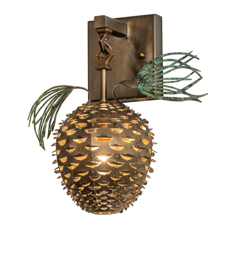 Meyda Tiffany 288699 LED Wall Sconce, Antique Copper & Green Needles