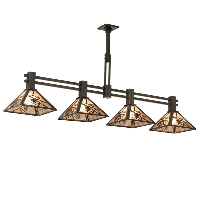 Meyda Tiffany 288969 Four Light Island Pendant, Timeless Bronze