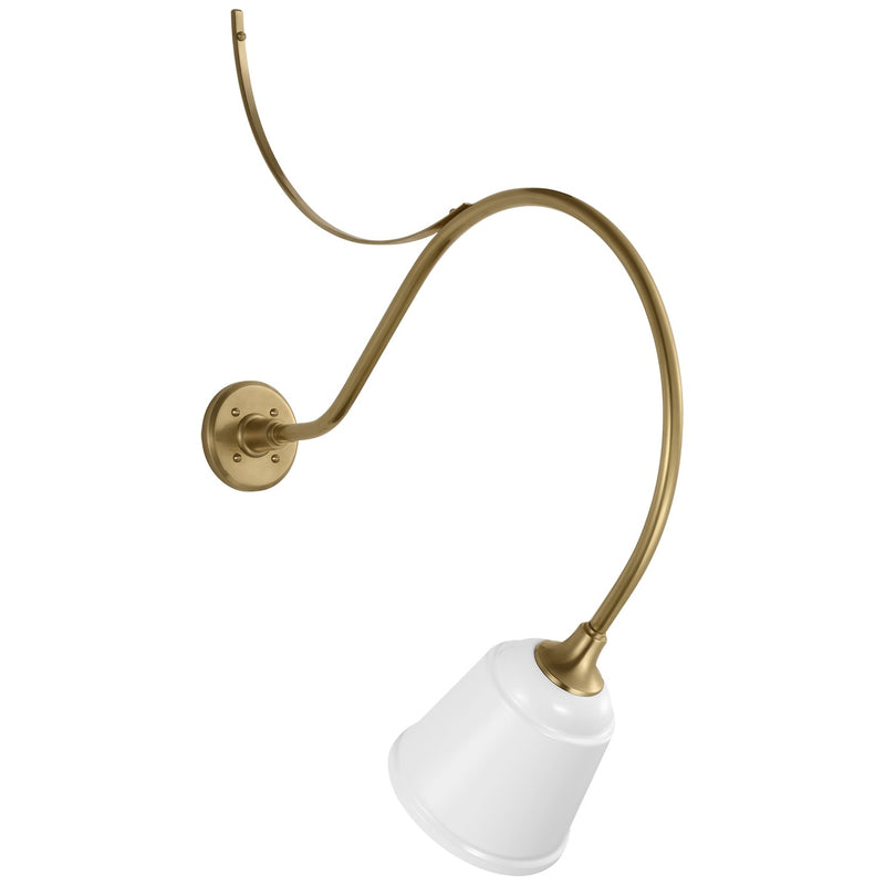 Visual Comfort Signature TOB 2806HAB/S5-WHT LED Barn Light, Hand-Rubbed Antique Brass