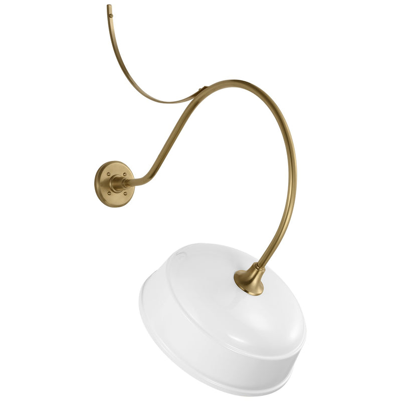 Visual Comfort Signature TOB 2806HAB/S7-WHT LED Barn Light, Hand-Rubbed Antique Brass