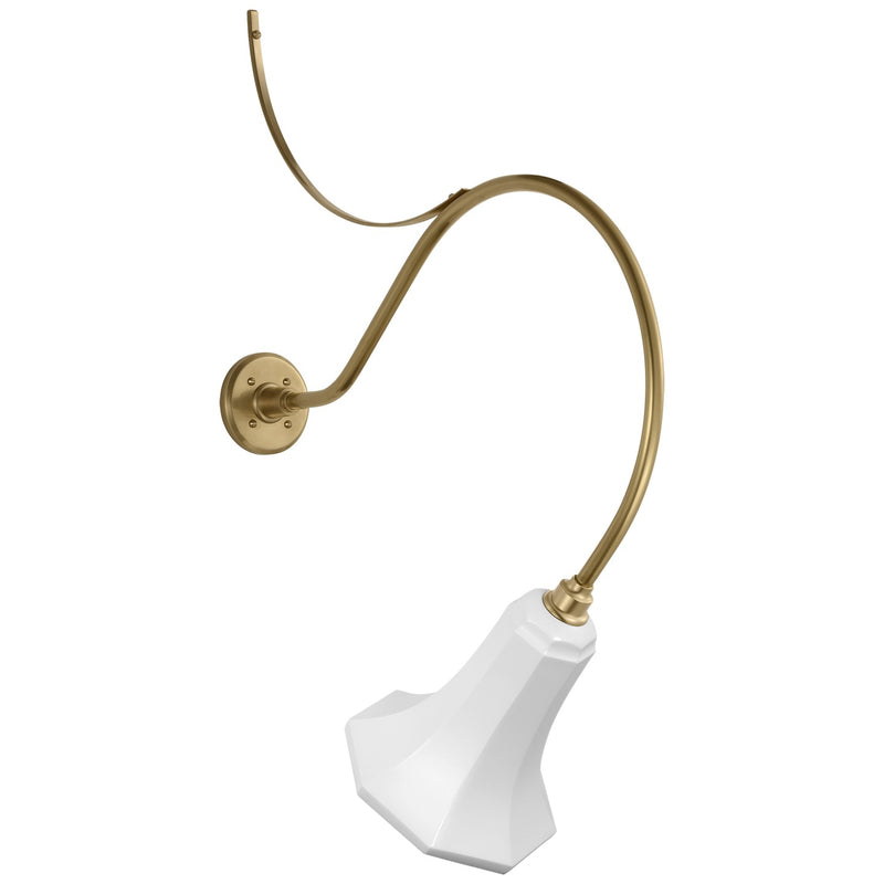 Visual Comfort Signature TOB 2806HAB/S9-WHT LED Barn Light, Hand-Rubbed Antique Brass