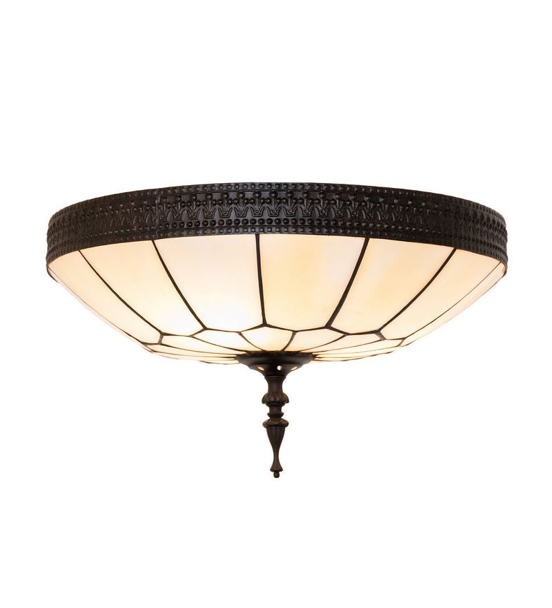 Meyda Tiffany 289620 Three Light Flush Mount, Dark Roast