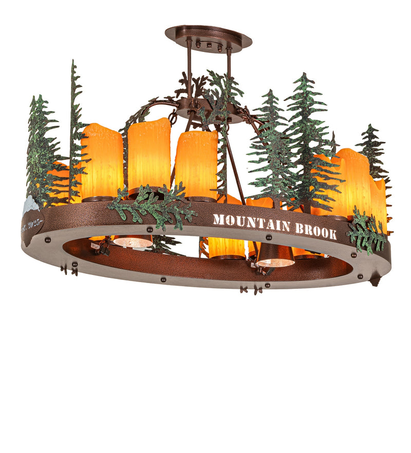 Meyda Tiffany 289623 14 Light Chandelier, New Copper Vein/Hand Paint