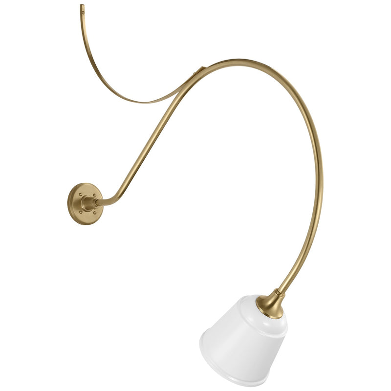 Visual Comfort Signature TOB 2807HAB/S5-WHT LED Barn Light, Hand-Rubbed Antique Brass