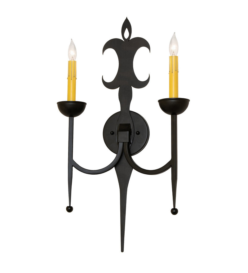 Meyda Tiffany 289651 Two Light Wall Sconce, Blackwash