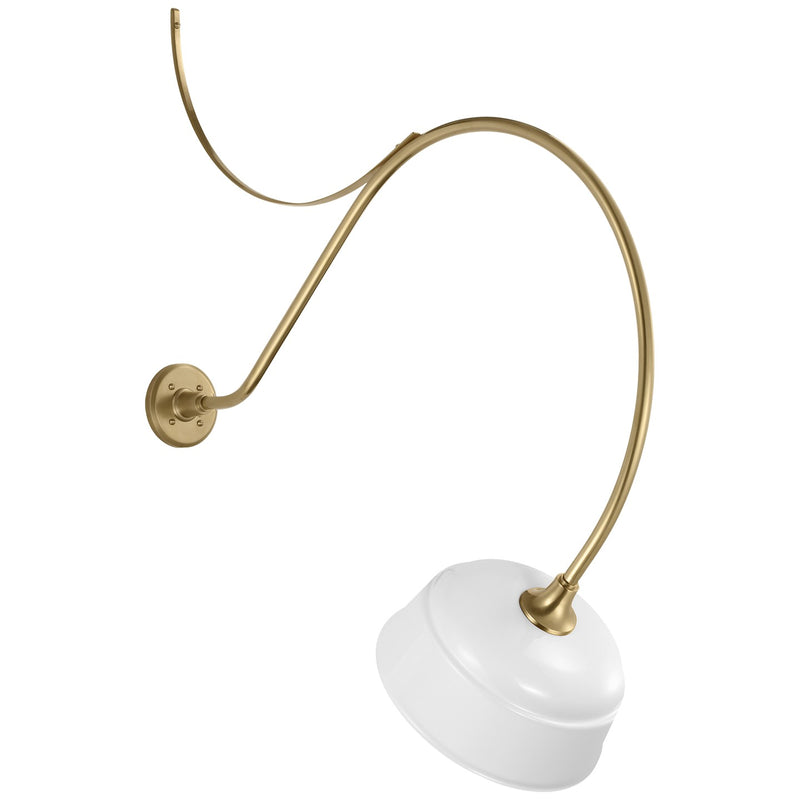 Visual Comfort Signature TOB 2807HAB/S6-WHT LED Barn Light, Hand-Rubbed Antique Brass
