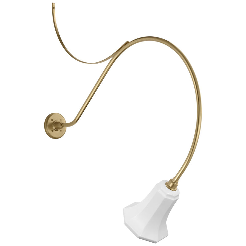 Visual Comfort Signature TOB 2807HAB/S8-WHT LED Barn Light, Hand-Rubbed Antique Brass