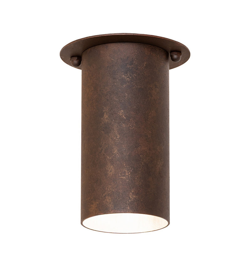 Meyda Tiffany 289936 One Light Flush Mount, Hand Painted Rust