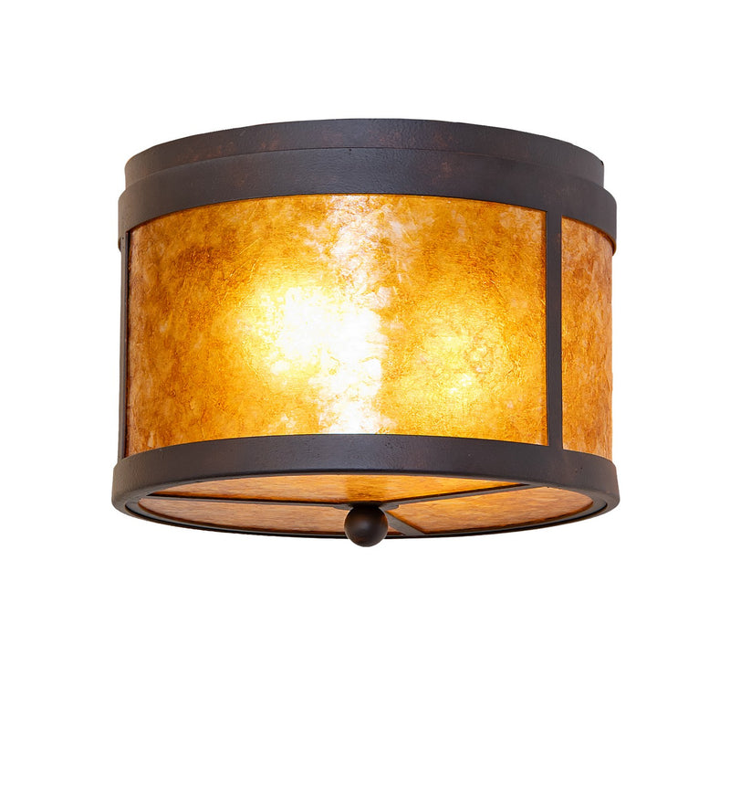 Meyda Tiffany 289939 Two Light Flush Mount, Rusty Nail