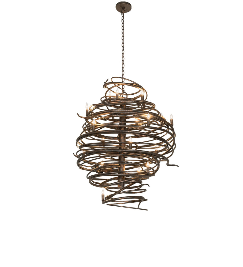 Meyda Tiffany 289953 18 Light Chandelier, Light Tobacco