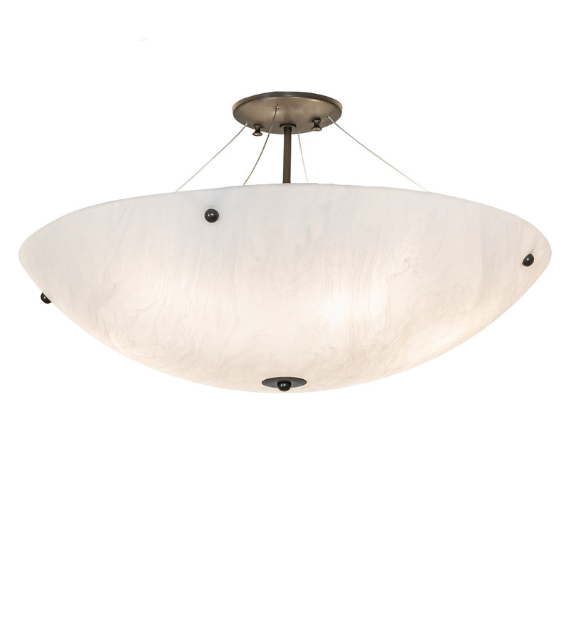 Meyda Tiffany 290243 Six Light Semi-Flush Mount, Bronze