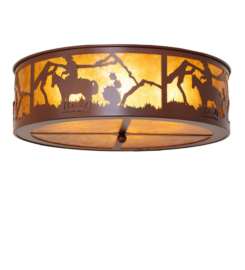 Meyda Tiffany 290480 Four Light Flush Mount, Rust