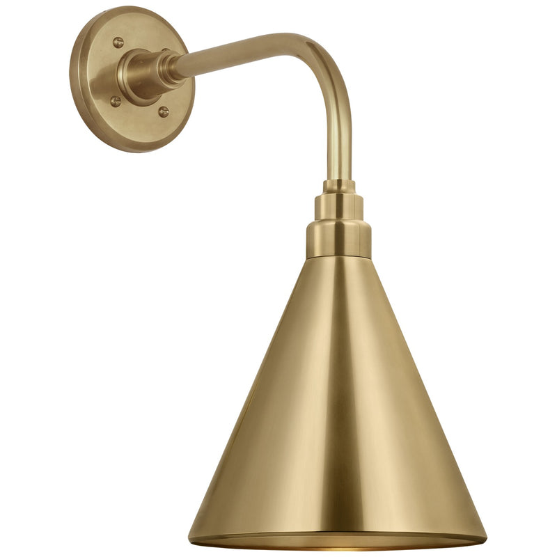 Visual Comfort Signature TOB 2808HAB/S10-HAB LED Barn Light, Hand-Rubbed Antique Brass