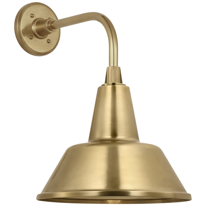 Visual Comfort Signature TOB 2808HAB/S1-HAB LED Barn Light, Hand-Rubbed Antique Brass
