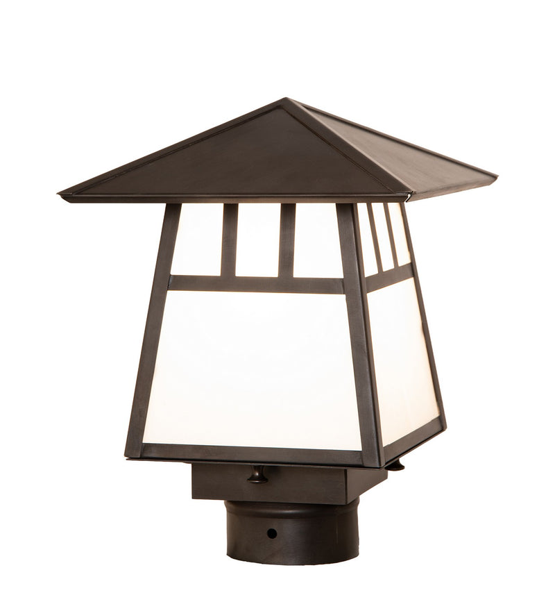 Meyda Tiffany 290849 One Light Post Mount, Black Patina