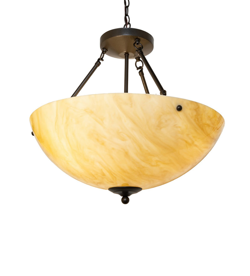 Meyda Tiffany 291444 Three Light Pendant, Bronze