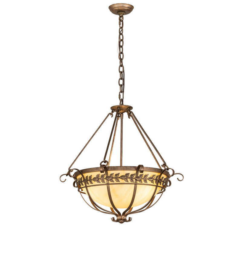 Meyda Tiffany 291527 Three Light Pendant, Brushed Gold Matte