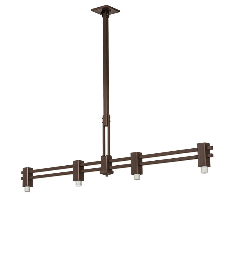 Meyda Tiffany 292122 Four Light Island Pendant Hardware, Cafe Noir