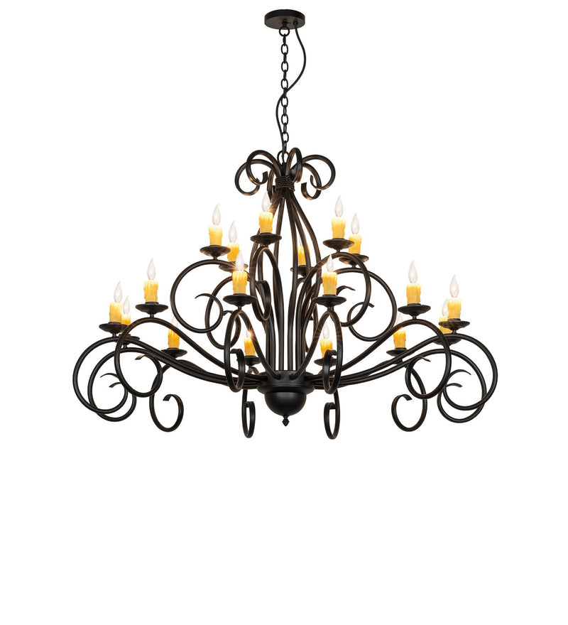 Meyda Tiffany 292425 18 Light Chandelier, Solar Black