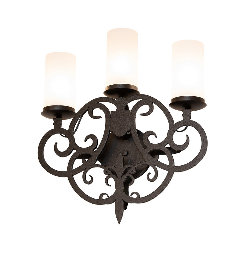 Meyda Tiffany 292519 LED Wall Sconce, Black Satin Wrought Iron