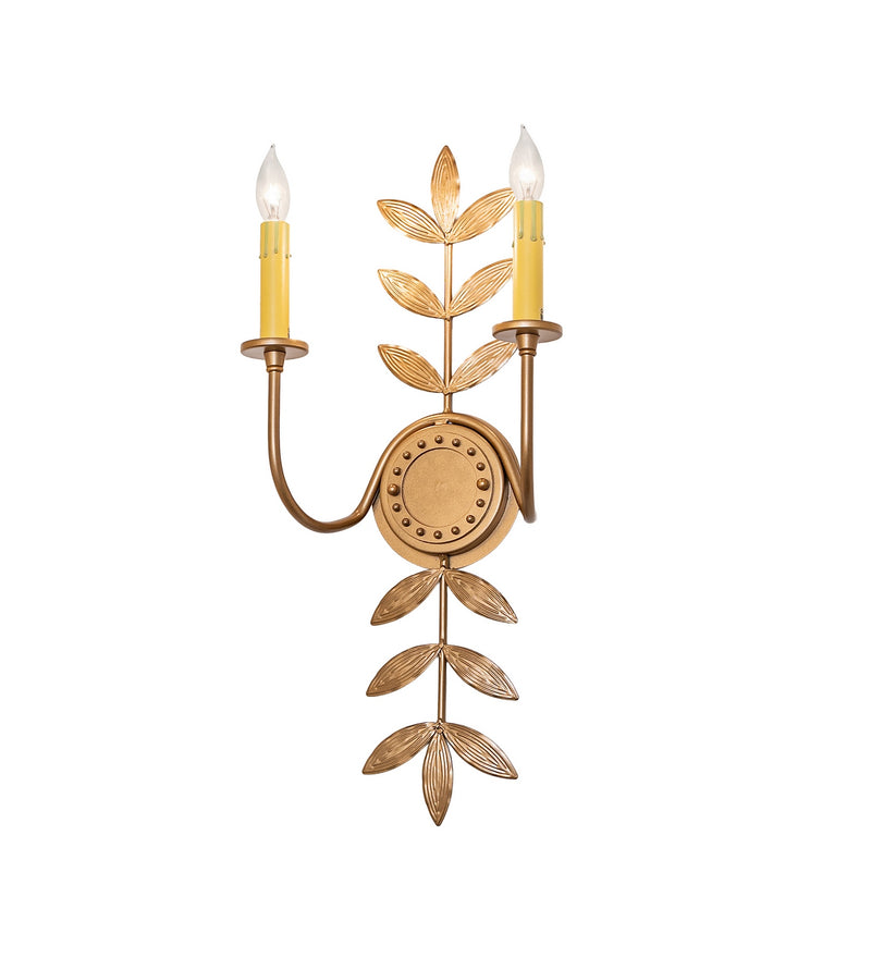 Meyda Tiffany 294809 Two Light Wall Sconce, Gold Metallic