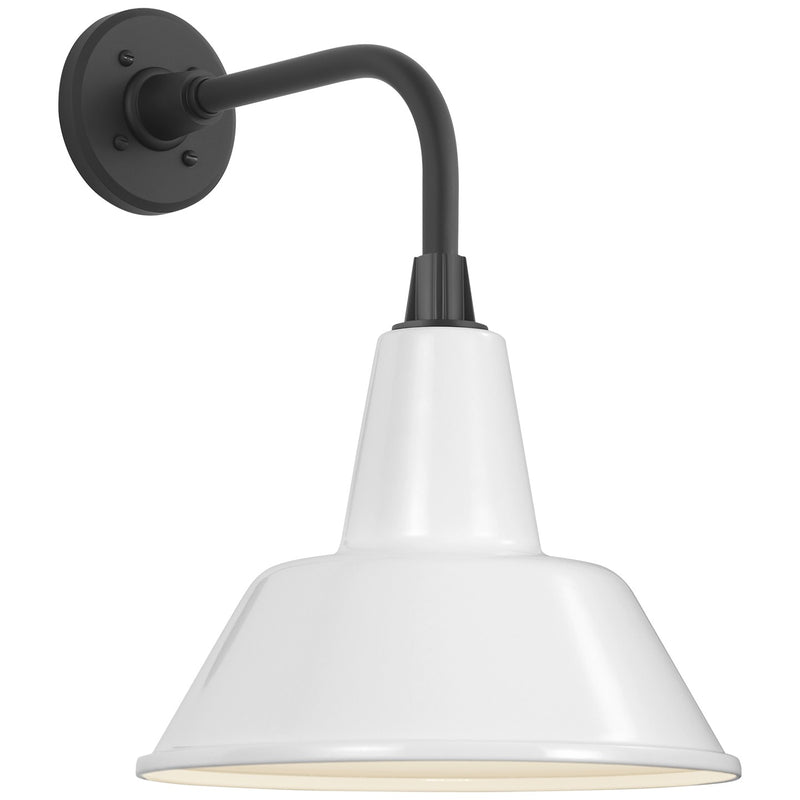 Visual Comfort Signature TOB 2808MBK/S1-WHT LED Barn Light, Matte Black