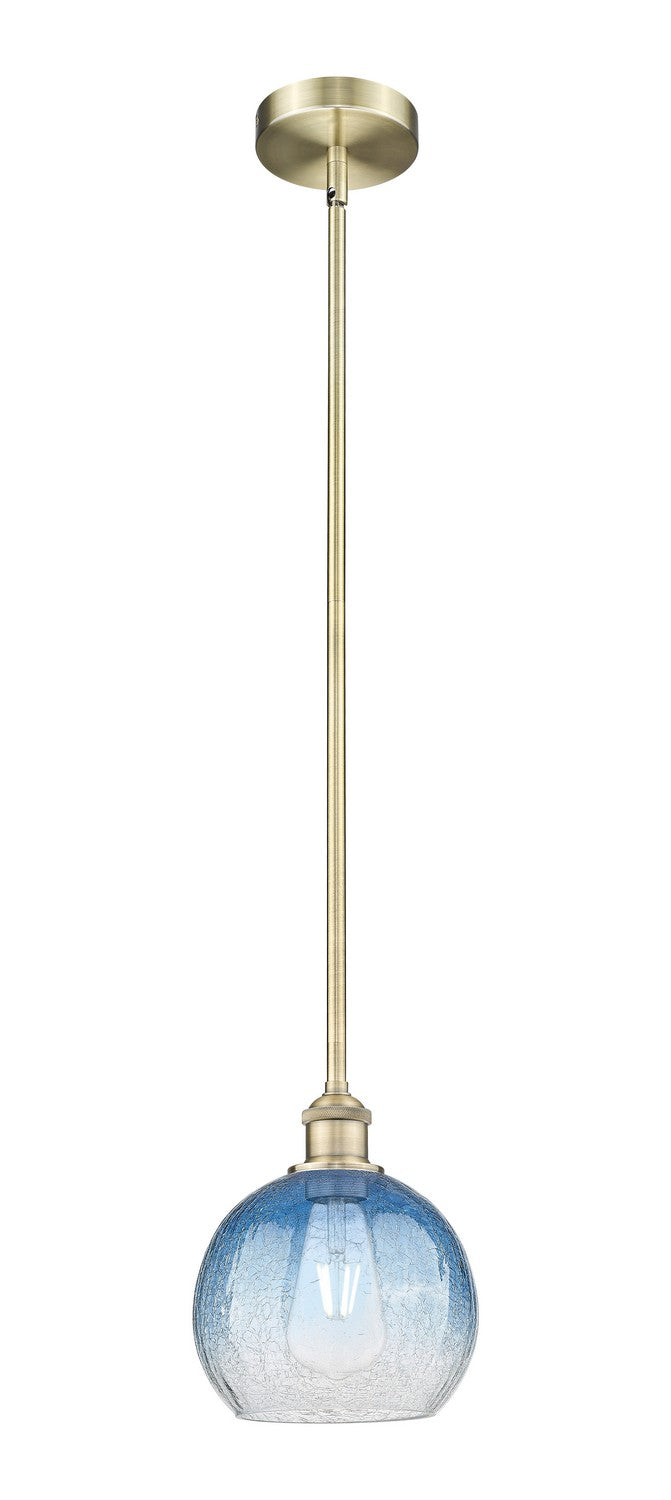 Innovations 616-1S-AB-G483-8SB One Light Mini Pendant, Antique Brass
