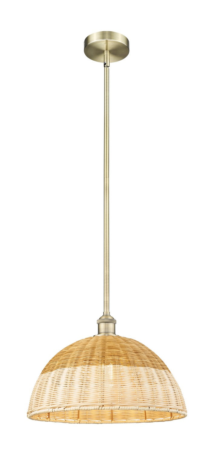 Innovations 616-1S-AB-NBD2-16-NAT One Light Mini Pendant, Antique Brass